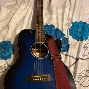 Blue Acoustic electric Ibanez Talman guitar